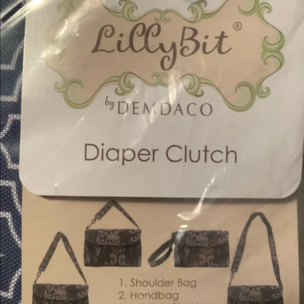 Lillybit by Demdaco Convertible Baby Organizer Crossbody Diaper Clutch NWT Blue